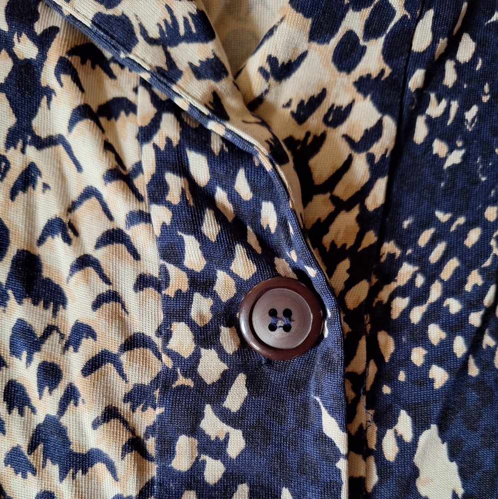 Diane Von Furstenberg Black Cream Python Print 10… - image 3